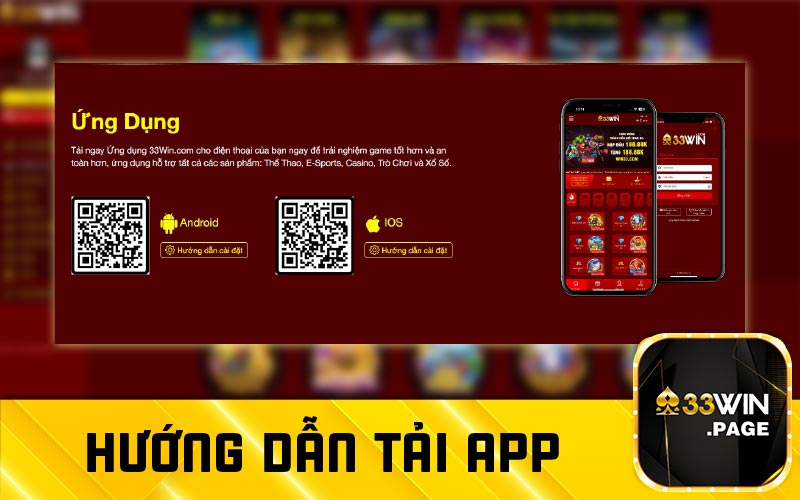 Hướng dẫn tải và cài đặt app 33win